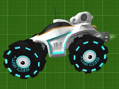 Scifi Buggy Low-poly 3D model