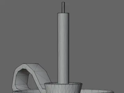 Medieval Candle Free game ready Asset Free low-poly 3D model