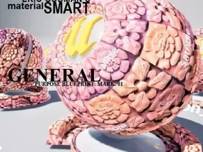 Material Smart General Blueprints Mark 01 3D model