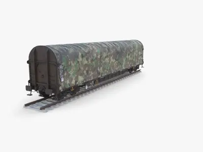 CFR Sliding Tarp Rail Car v3 3D model