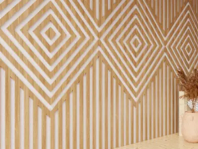 Wall wood seamless set2 V04 3D model
