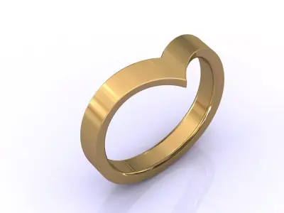 STL 3DM Print Ready Women Diamond Ring Lightweight Printable  3D print model 183
