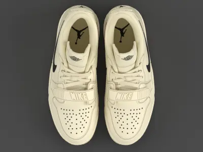 Air Jordan Legacy 312 Low Coconut Milk Low-poly 3D model