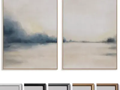 Abstract Painting Frame set 3D model 44