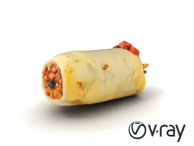 Chunky Burrito Mexican Delight model pack Low-poly 3D model