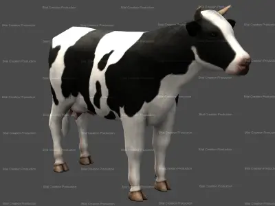 Cow animated 3D model