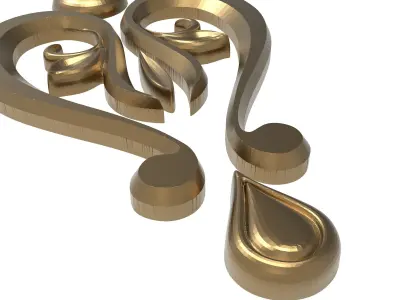  decorative pattern ready for 3D printing 3D model 353