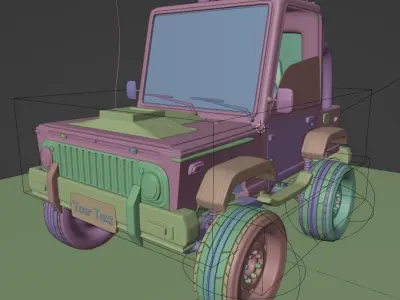 Cartoon Car 3D model
