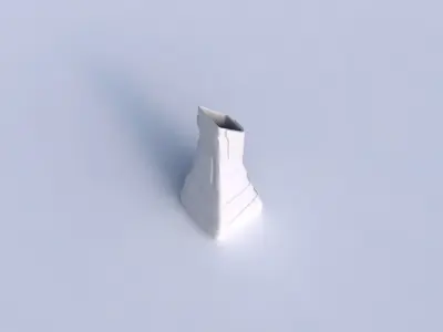 Vase squeezed and bent rectangle with smooth ribbons 3D print model