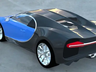 Bugatti Chiron High Detailed V2 3D print model