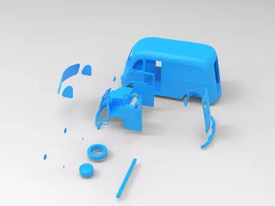 1950 Metro Van International 3D print model
