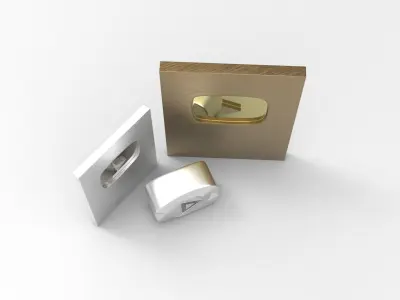 Youtube Plate Awards Low-poly 3D model