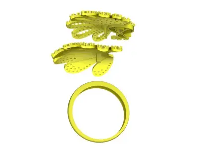 Luxury Peacock Ring for Women Jewelry 3D Model 4284 3D print model