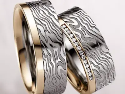 Wedding rings 032 3D print model