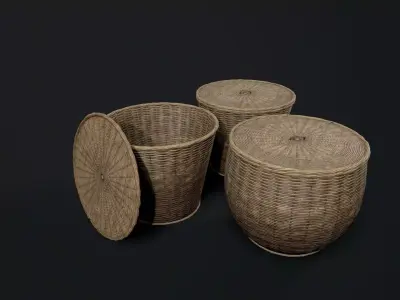 basket Low-poly 3D model