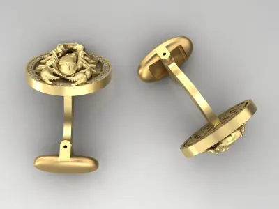Cufflinks Scorpion 3D print model