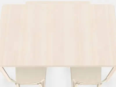 RONNINGE - RONNINGE Table with 2 chairs and bench 3D model