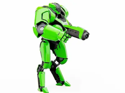 BATTLE DROID SYRIOS Rigged for Unreal Engine - Unity - MIXAMO 3D model