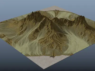 Mountain Range Free 3D model