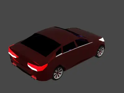 Hyundai Elantra 2015 Car Low-poly 3D model