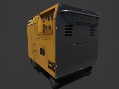 Silent Diesel Generator Low-poly 3D model