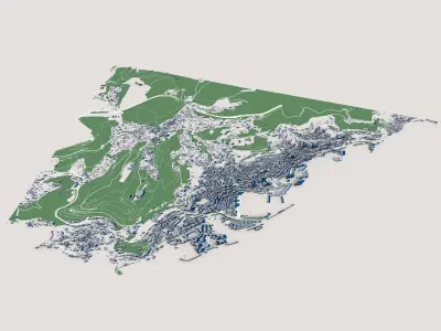 Cityscape Monte Carlo Monaco 3D model