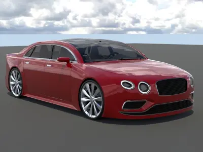 Generic Small 4 Door Sedan Low-poly 3D model