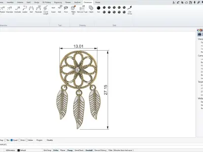 Coachella charm 3D print model