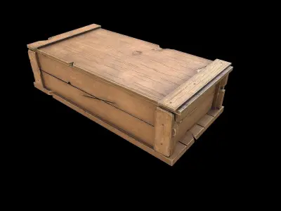 Wooden Boxes Low-poly 3D model