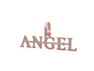 Model 1142 Angel Name Pendant Stripe Diamond 3D print model