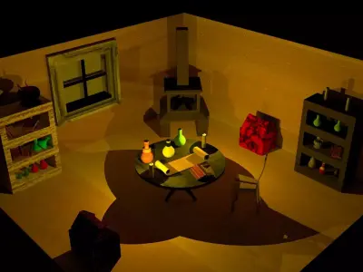 Room Design Low-poly 3D model purchase