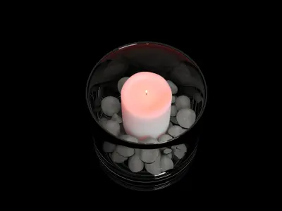 Decorative candle 3D model