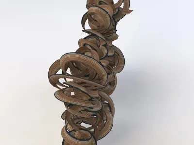 Ribbon Wall Sculpture 3D model