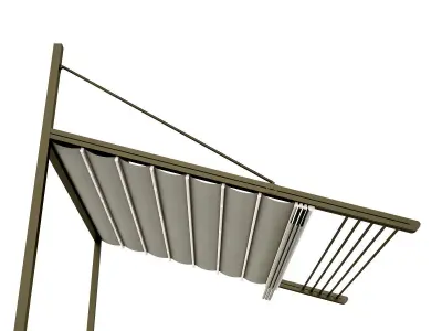 Motorized Pergola 3 bronze patina dark 3D model