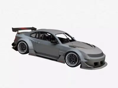 Urban Concept Sports Car Stylized Show Design 08 3D model