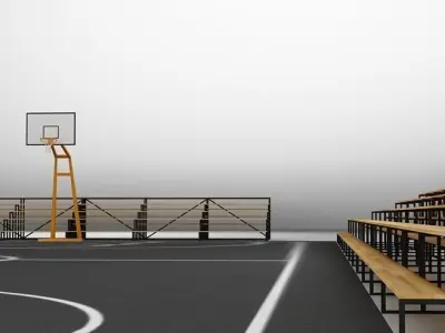 Basketball Court 03 3D model