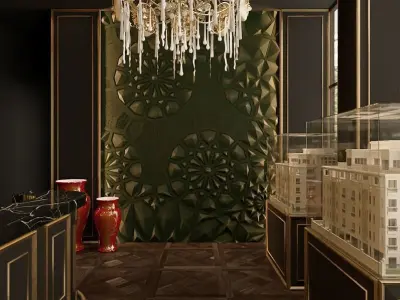 Classic Interior Luxury 3ds Max Corona Renderer Low-poly 3D model