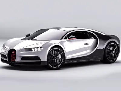 Bugatti Chiron Sport 2021 White Premium  3D model