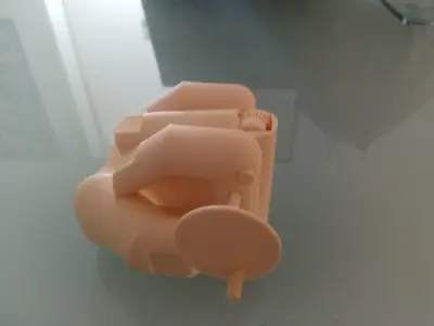 Middle finger with gear Stinkefinger 3D print model