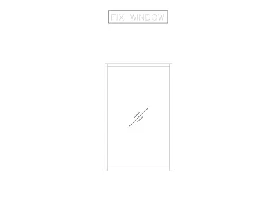 2D FIX WINDOW JOINT MULLION AND TRANSOMS TOP VIEW 3D model