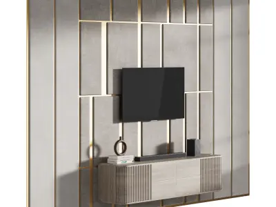 Modern TV Wall 032 3D model