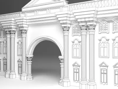 English Facade 3D model