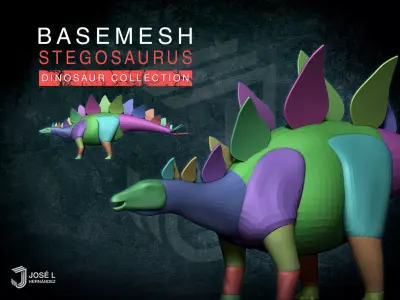 Basemesh Stegosaurus 3D model