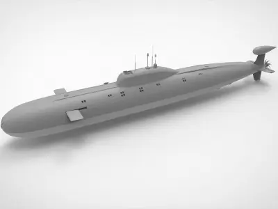 Akula-class submarine 3D model