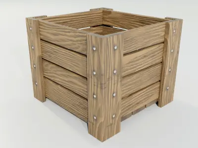 Wooden Planter 3D model