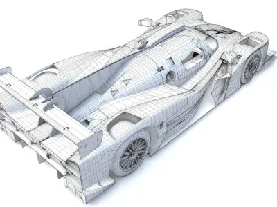 Ligier JSP325 LMP3 Low-poly 3D model