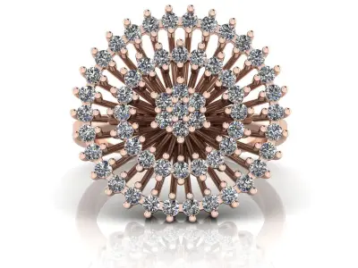 Jewelry Diamond Ring 3D Print Model  3D print model 5