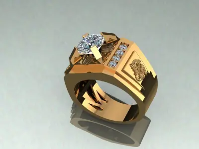 Men Ring Dragon Jewelry 3D print model