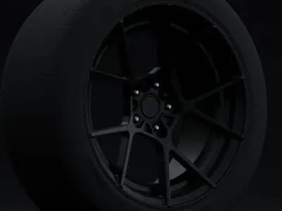 Rotiform KPS Aftermarket Wheel Low-poly 3D model