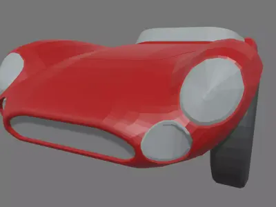 Low Poly Sport Classic Car 01 Low-poly 3D model